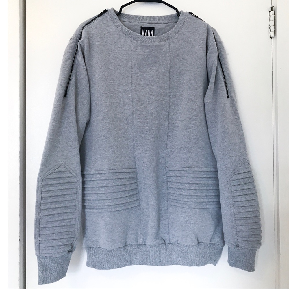 Nana Judy
Embossed Panel Sweatshirt; Medium Gray